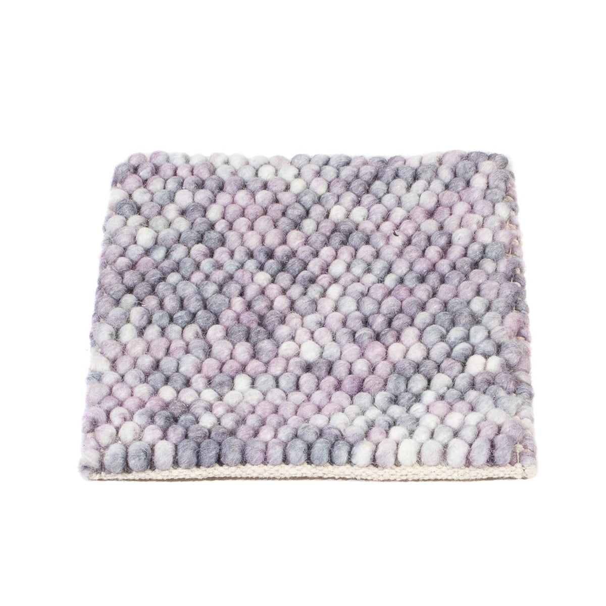 Wool Rug square  - 32 x 32 cm - multicolored