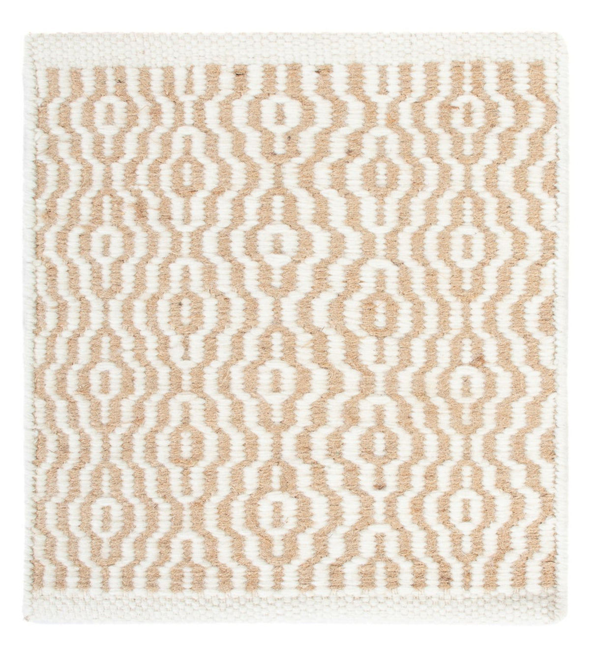 Wool Rug square  - 35 x 32 cm - beige