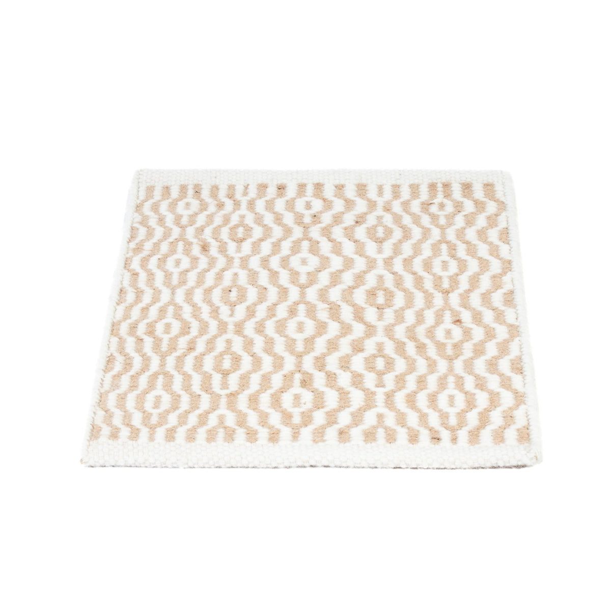Wool Rug square  - 35 x 32 cm - beige
