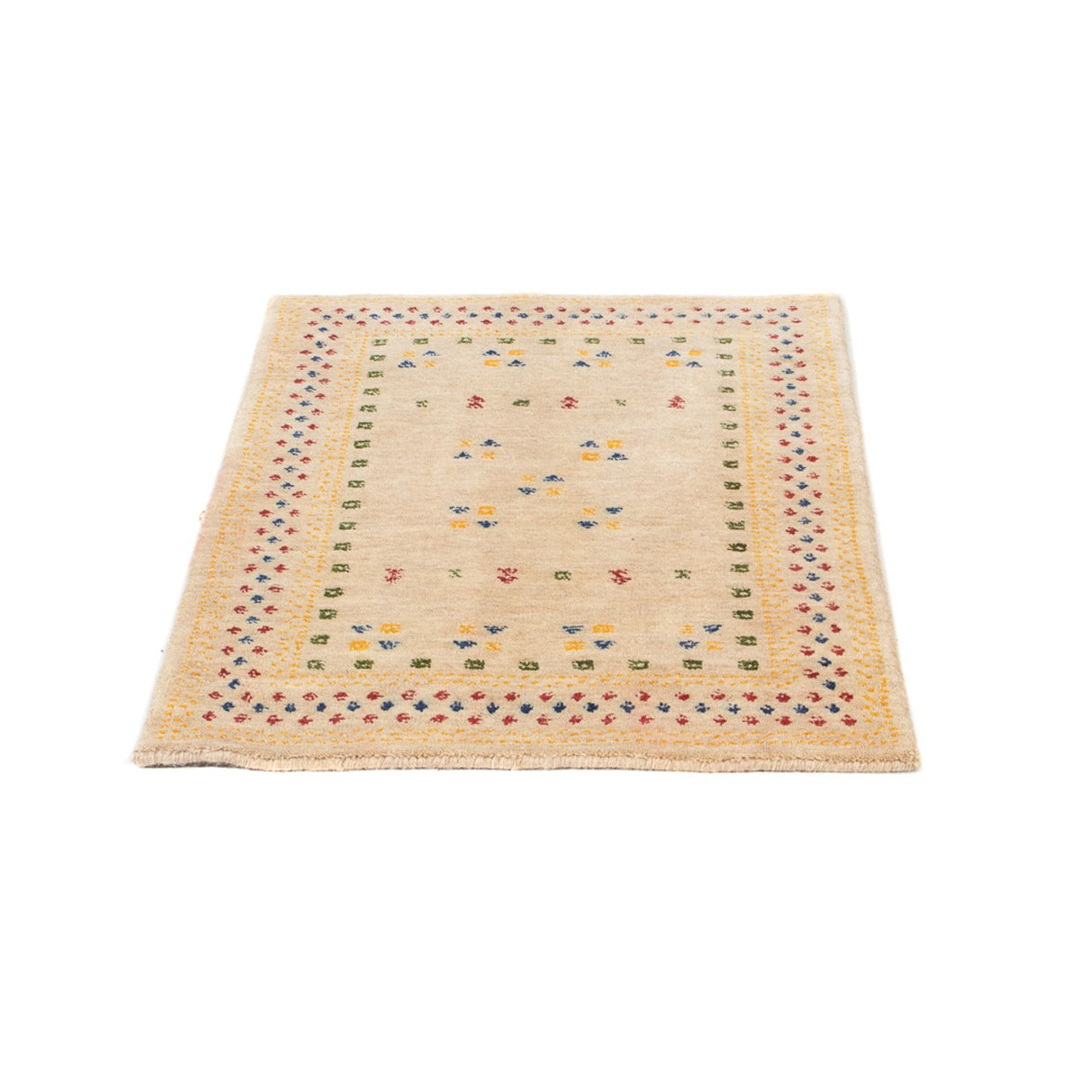 Gabbeh Rug - Loribaft Softy - 90 x 60 cm - light beige