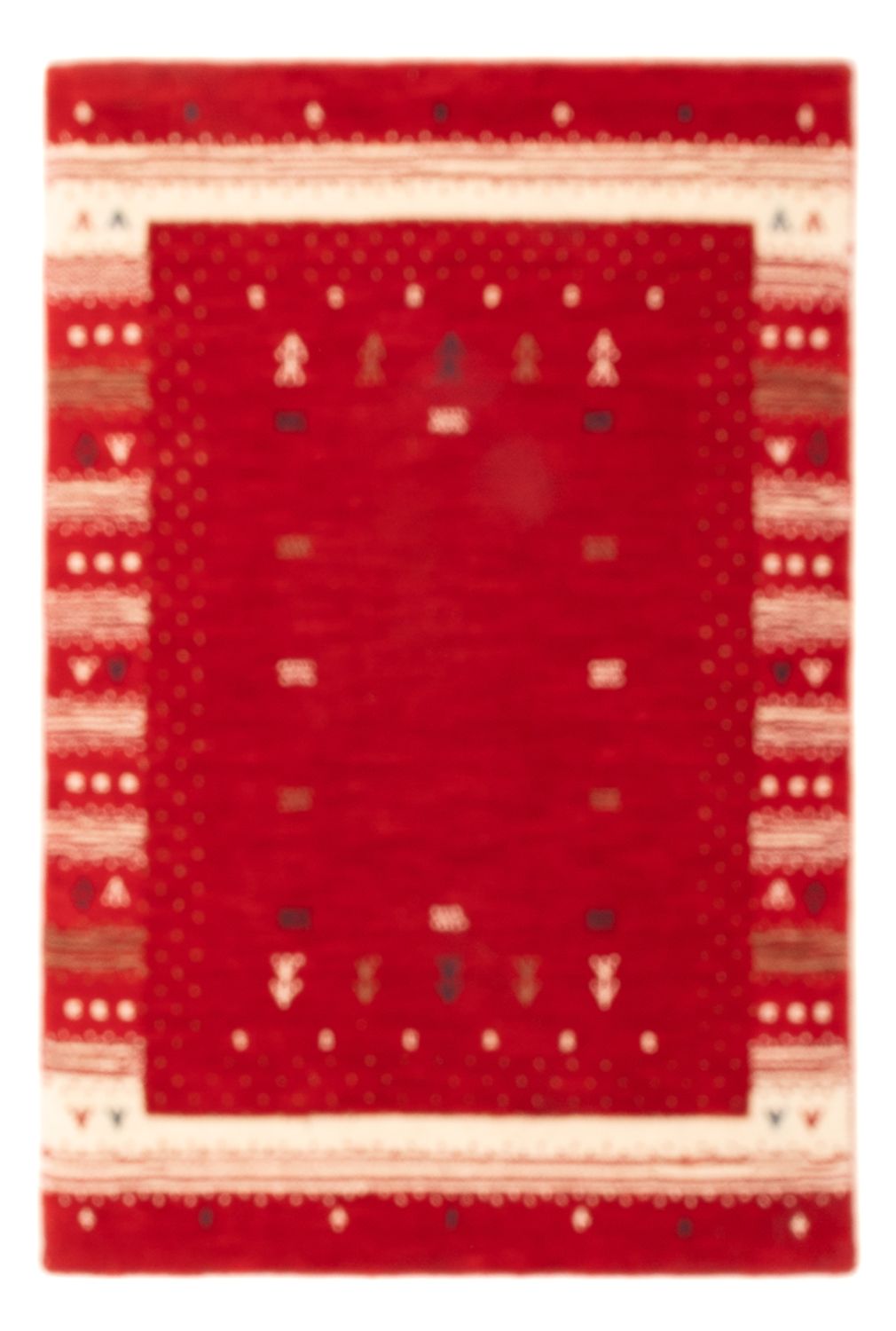 Gabbeh Rug - Loribaft Softy - 90 x 60 cm - red