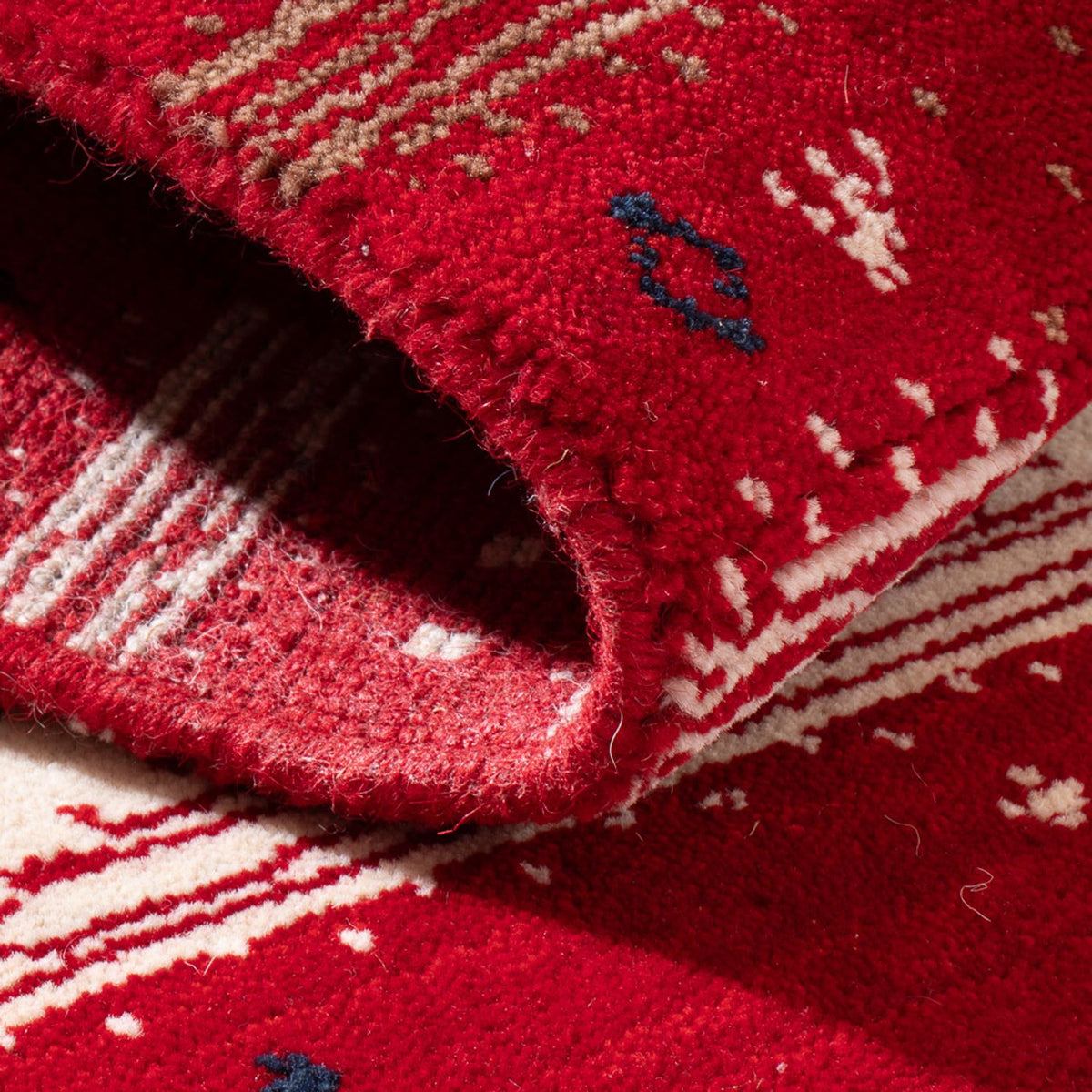 Gabbeh Rug - Loribaft Softy - 90 x 60 cm - red