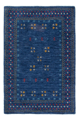 Wool Rug - 90 x 60 cm - dark blue