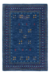 Wool Rug - 90 x 60 cm - dark blue