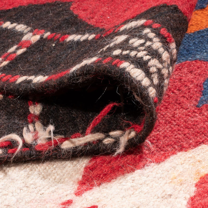 Runner Kelim Rug - Old - 430 x 155 cm - red