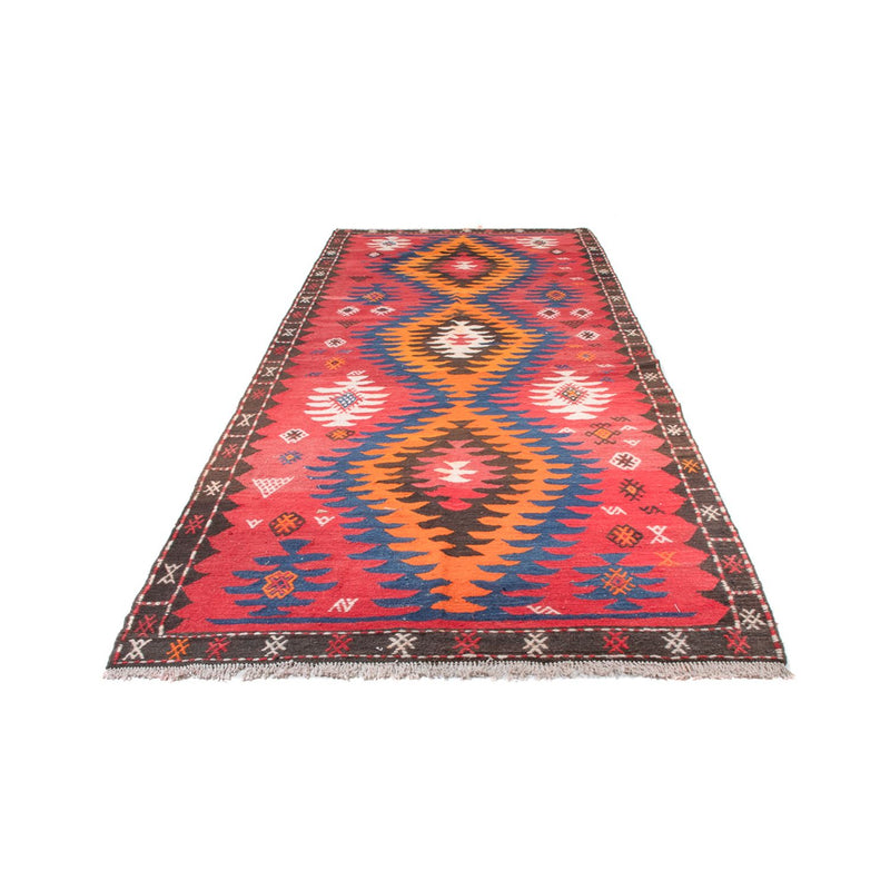 Runner Kelim Rug - Old - 430 x 155 cm - red