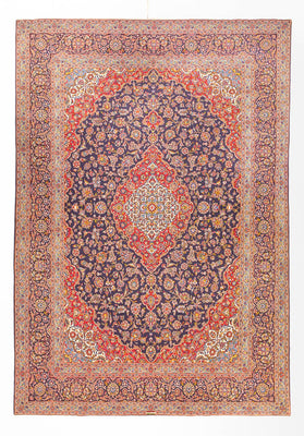 Perser Rug - Keshan - 395 x 300 cm - dark blue