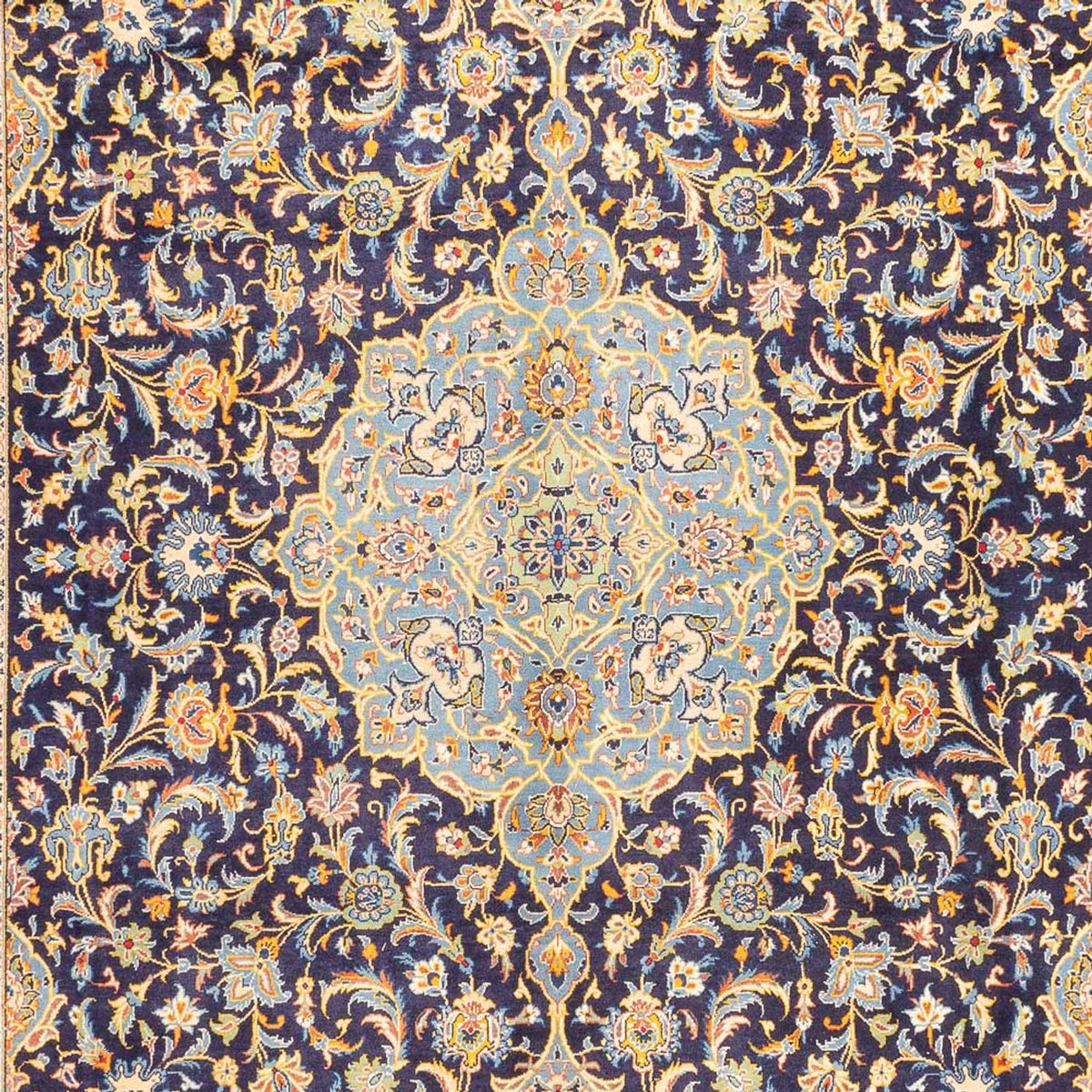 Perser Rug - Keshan square  - 410 x 395 cm - dark blue
