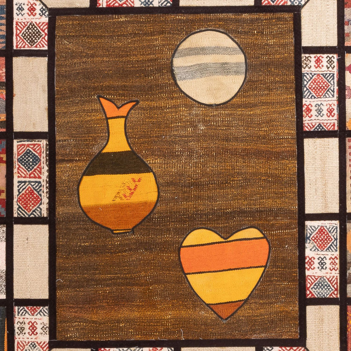 Patchwork Rug - 200 x 135 cm - multicolored