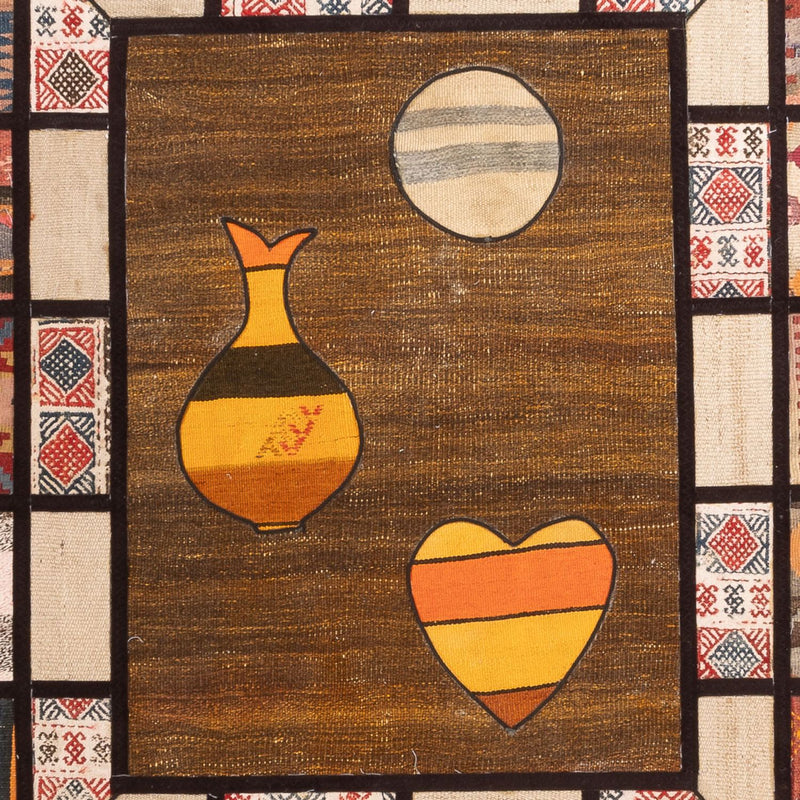 Patchwork Rug - 200 x 135 cm - multicolored