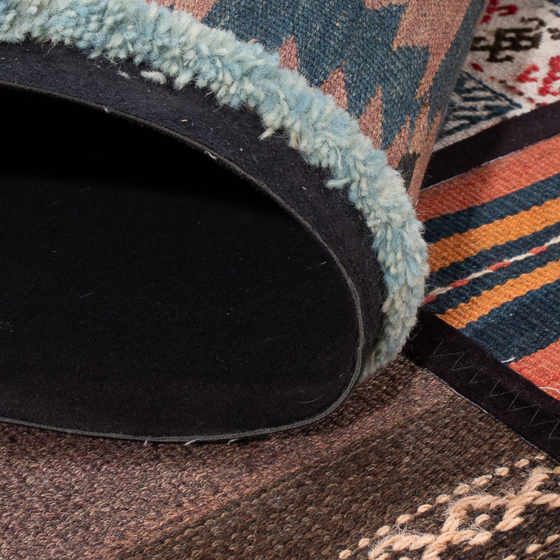 Patchwork Rug - 200 x 135 cm - multicolored