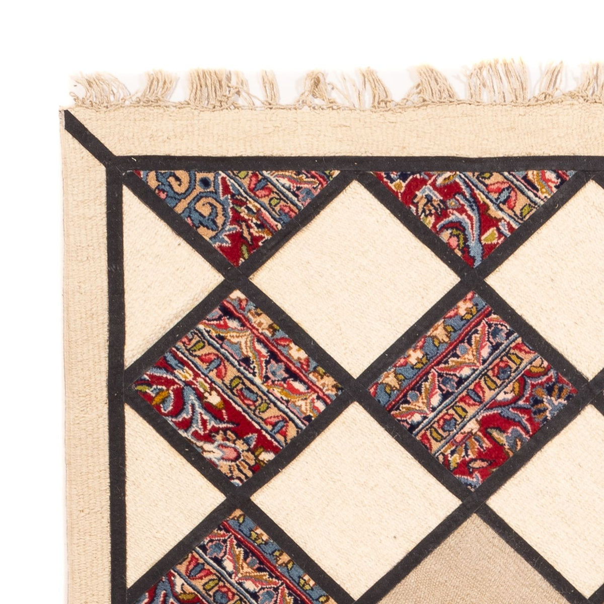 Patchwork Rug 135x200cm - Perserteppich Wollteppich