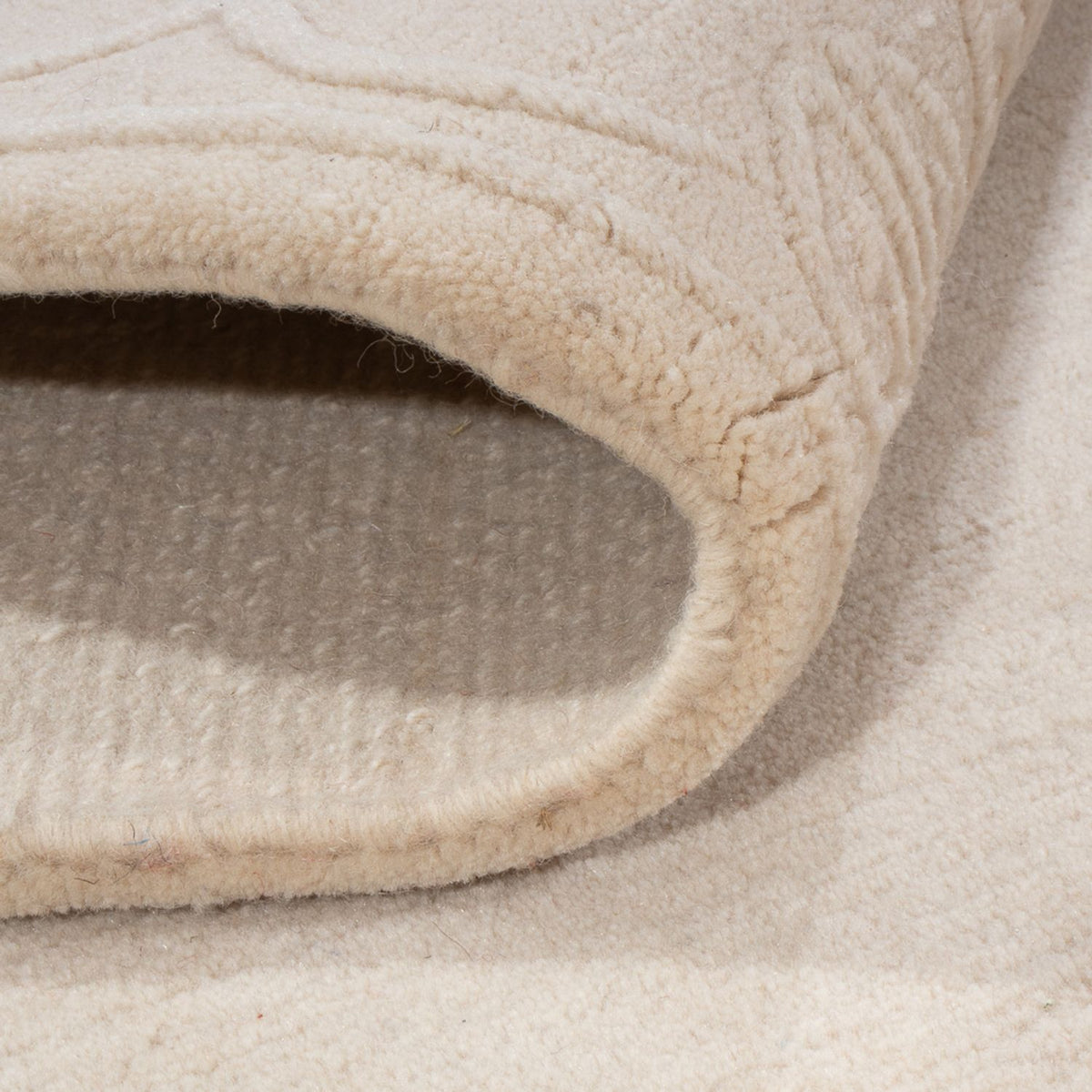 Wool Rug - 201 x 144 cm - beige