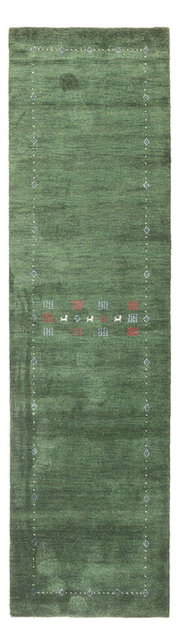 Runner Gabbeh Rug - Indus - 300 x 80 cm - green