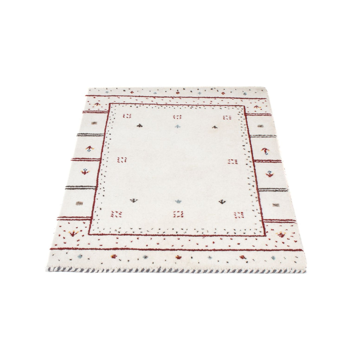 Gabbeh Rug - Loribaft Softy - 90 x 60 cm - light grey