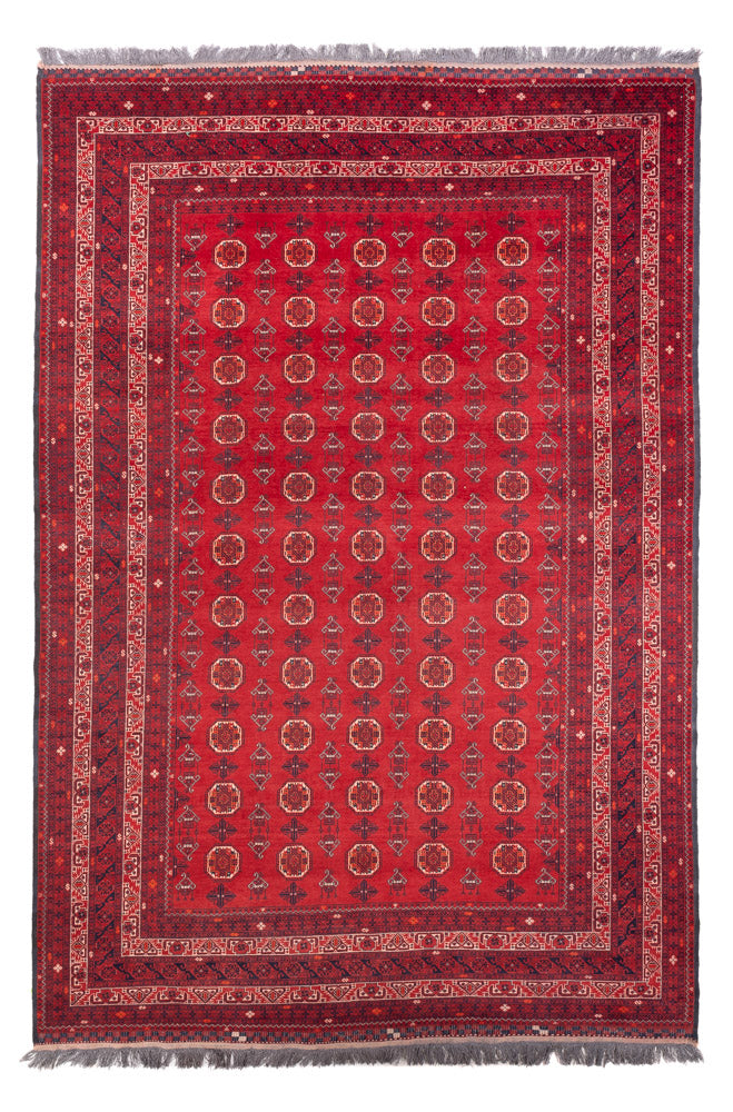 Afghan Rug - Bukhara - 278 x 191 cm - red