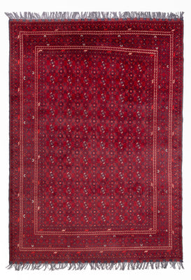 Afghan Rug - Bukhara - 281 x 193 cm - red