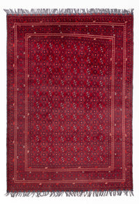 Afghan Rug - Bukhara - 281 x 193 cm - red