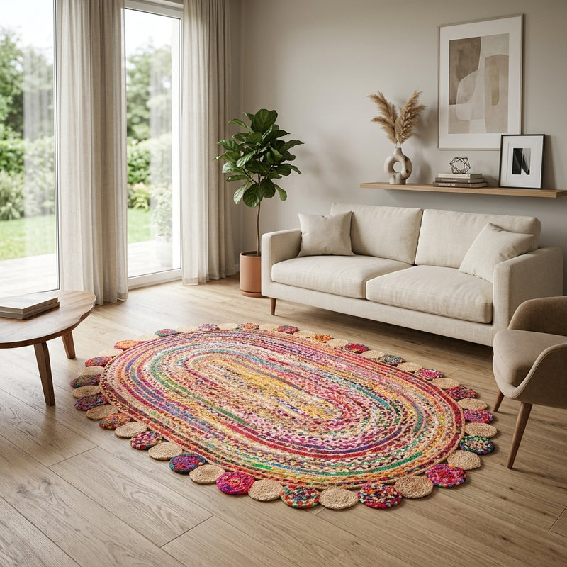 Jute Carpet Rug Lerina - Wool Rug