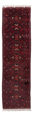 Runner Afghan Rug - 293 x 78 cm - red