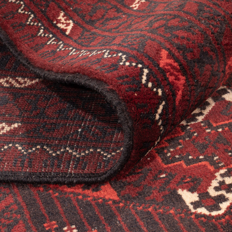 Runner Afghan Rug - 293 x 78 cm - red