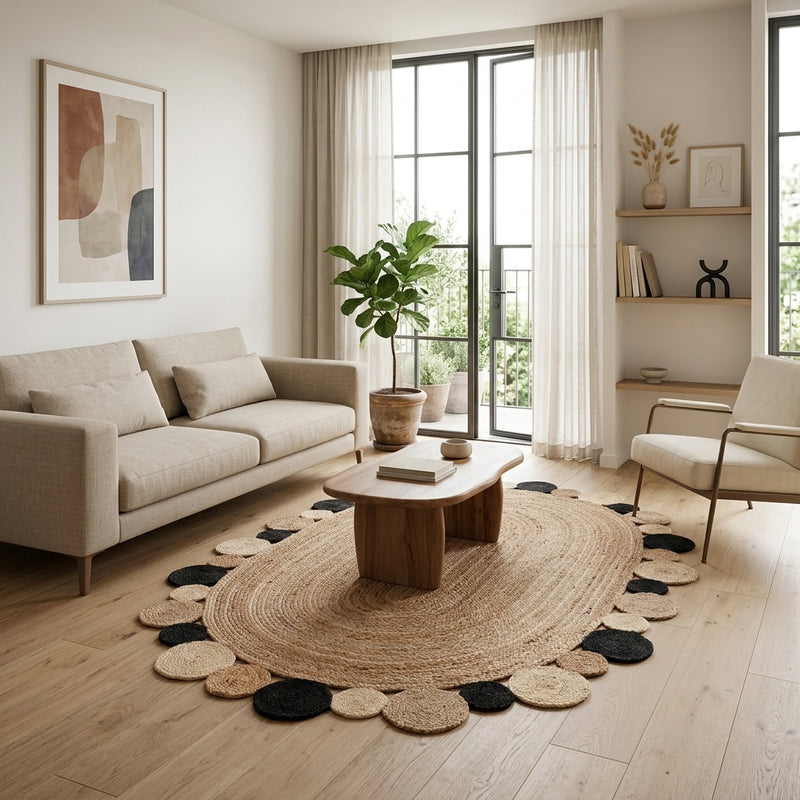 Jute Carpet Rug Boldo - Wool Rug