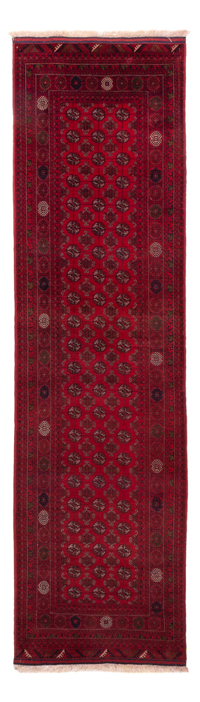 Runner Afghan Rug - Bukhara - 296 x 78 cm - red