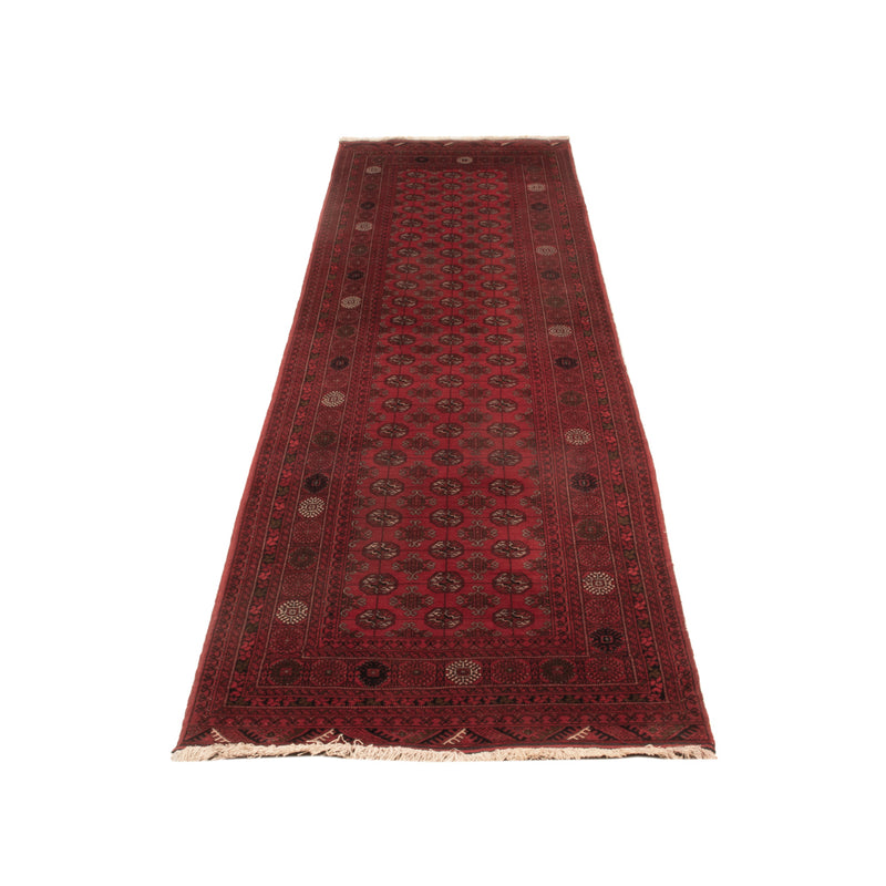 Runner Afghan Rug - Bukhara - 296 x 78 cm - red
