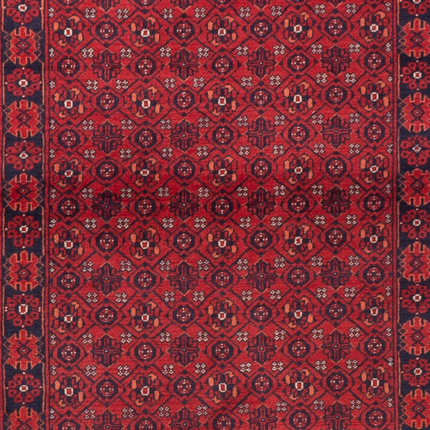Runner Afghan Rug - Bukhara - 332 x 76 cm - red