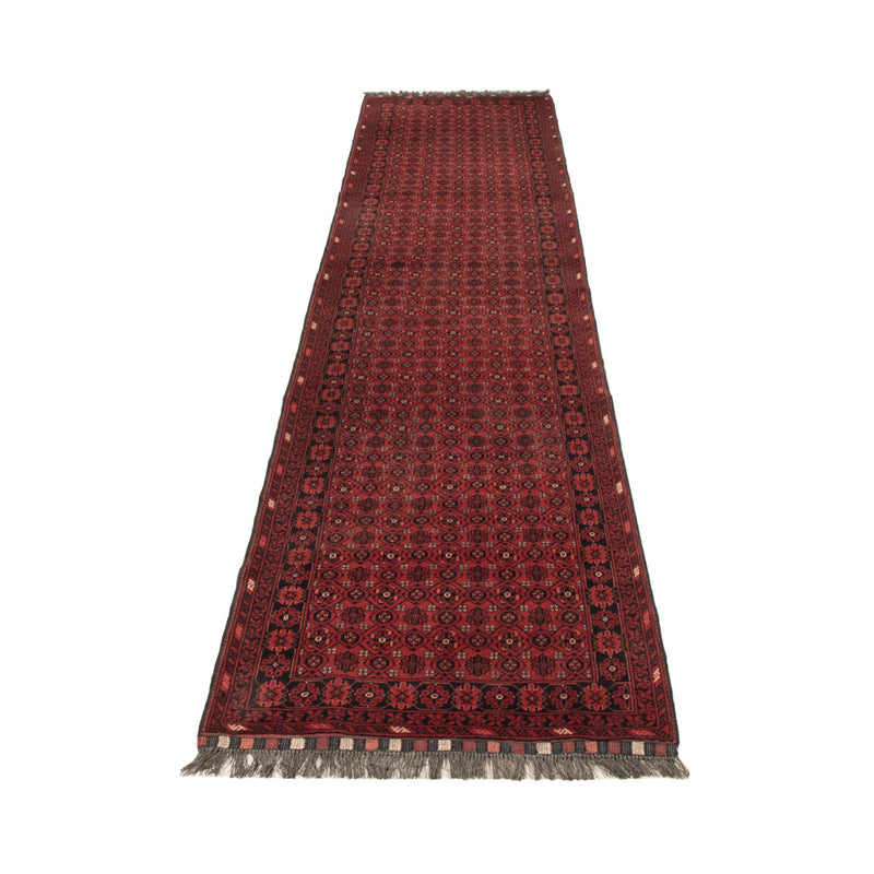 Runner Afghan Rug - Bukhara - 332 x 76 cm - red
