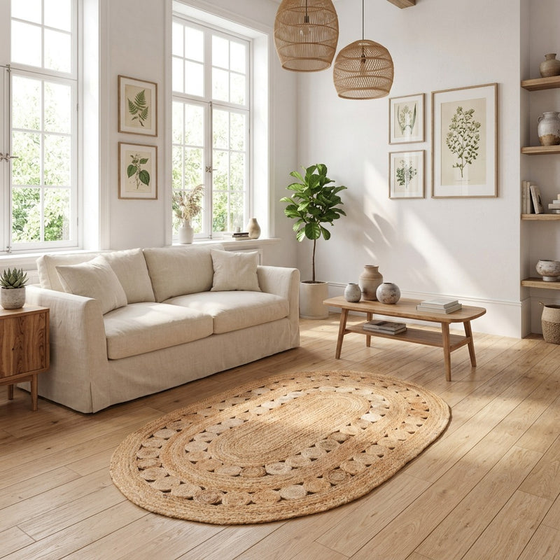 Jute Carpet Rug Darcia - Wool Rug