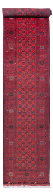 Runner Afghan Rug - Bukhara - 479 x 89 cm - red