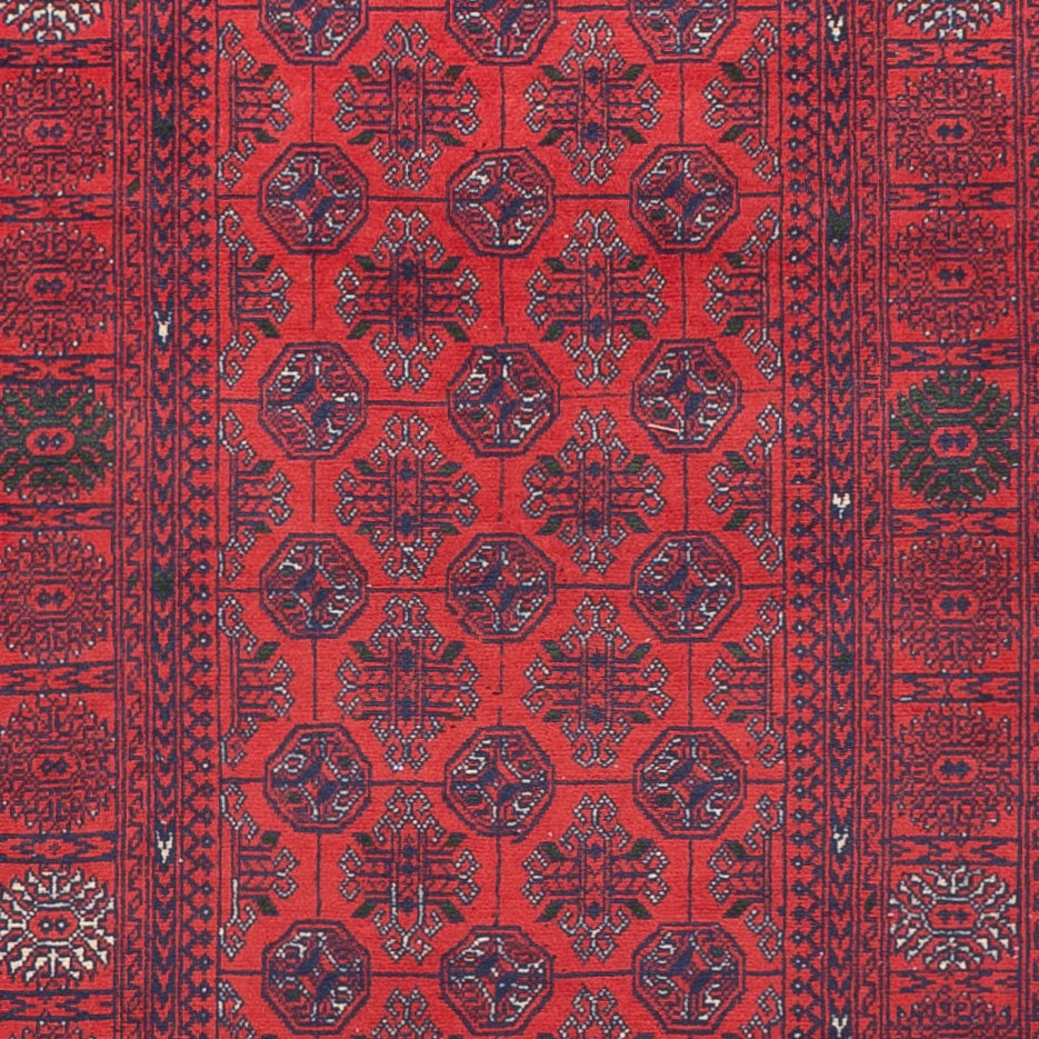 Runner Afghan Rug - Bukhara - 479 x 89 cm - red