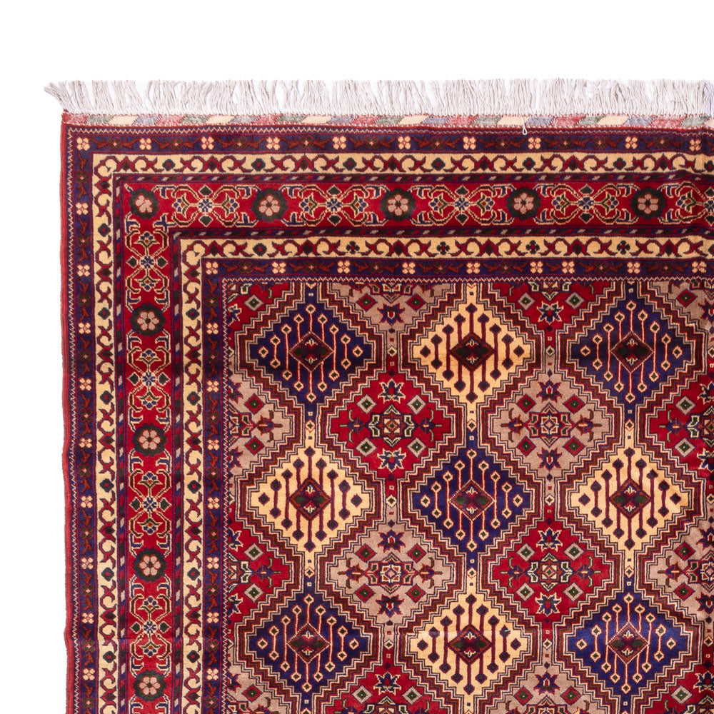 Runner Afghan Rug - 403 x 296 cm - dark beige