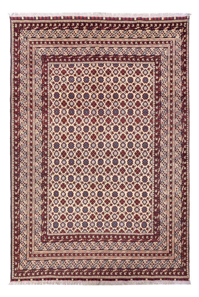 Afghan Rug - 281 x 194 cm - light beige
