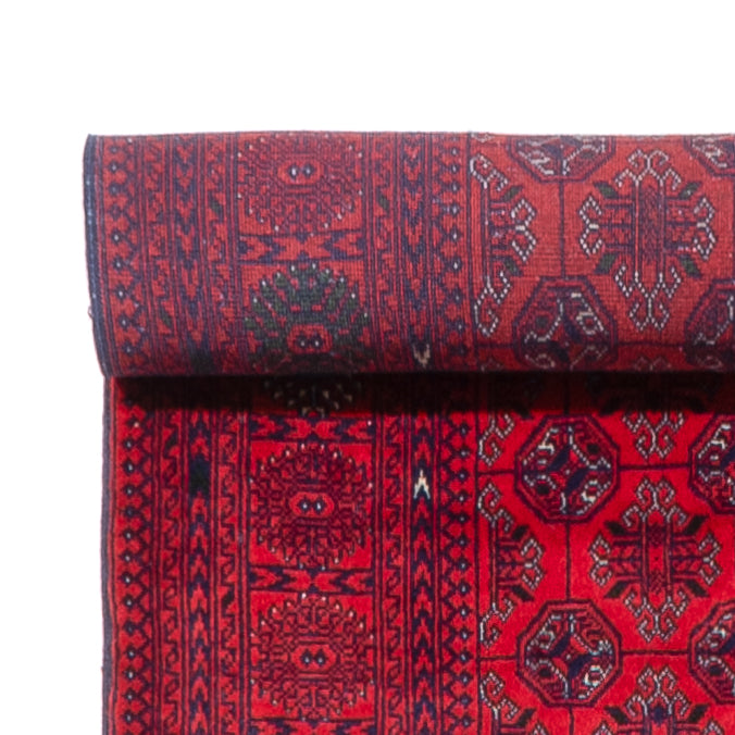 Runner Afghan Rug - Bukhara - 479 x 89 cm - red