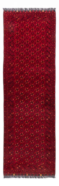 Runner Afghan Rug - Bukhara - 273 x 86 cm - red