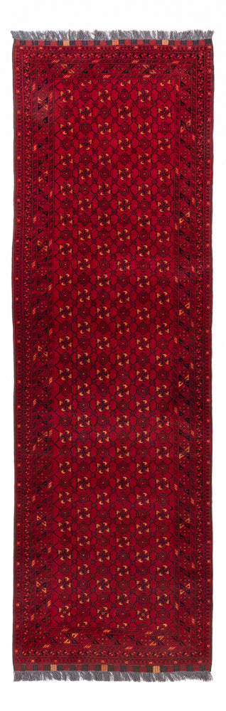 Runner Afghan Rug - Bukhara - 273 x 86 cm - red