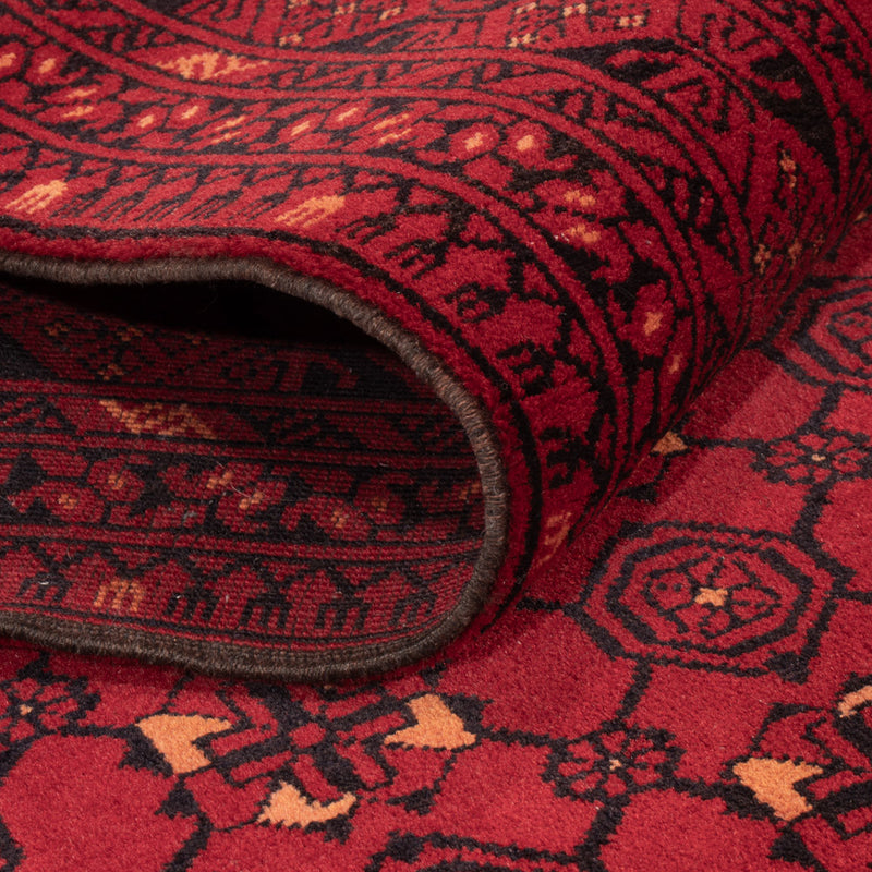 Runner Afghan Rug - Bukhara - 273 x 86 cm - red