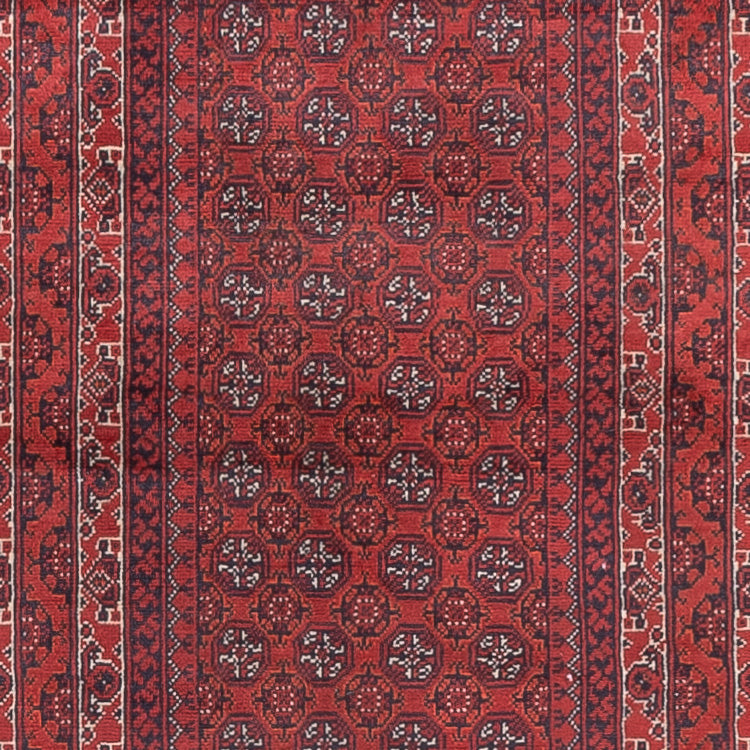 Runner Afghan Rug - Bukhara - 376 x 75 cm - red