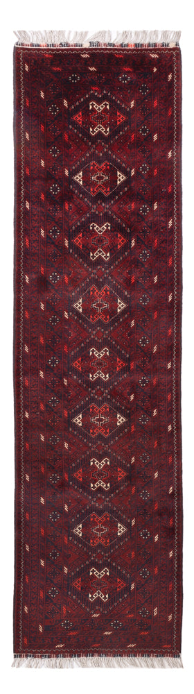 Runner Afghan Rug - 300 x 79 cm - red