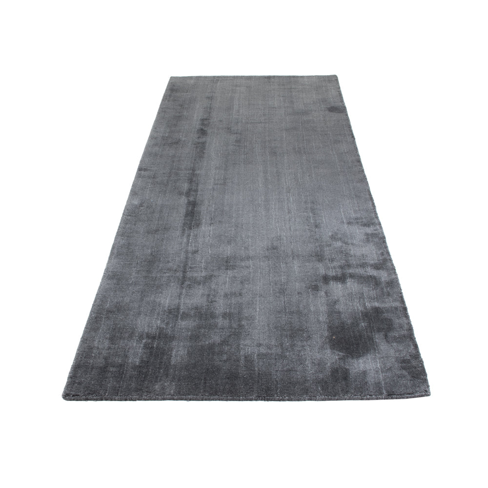 Runner Gabbeh Rug - Loribaft Softy - 300 x 94 cm - anthracite