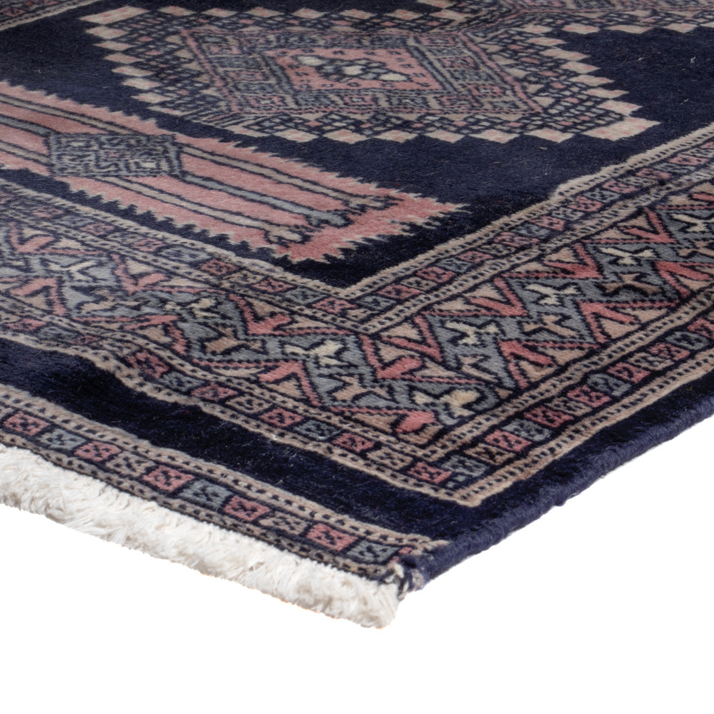 Runner Pakistani Rug - 270 x 77 cm - dark blue