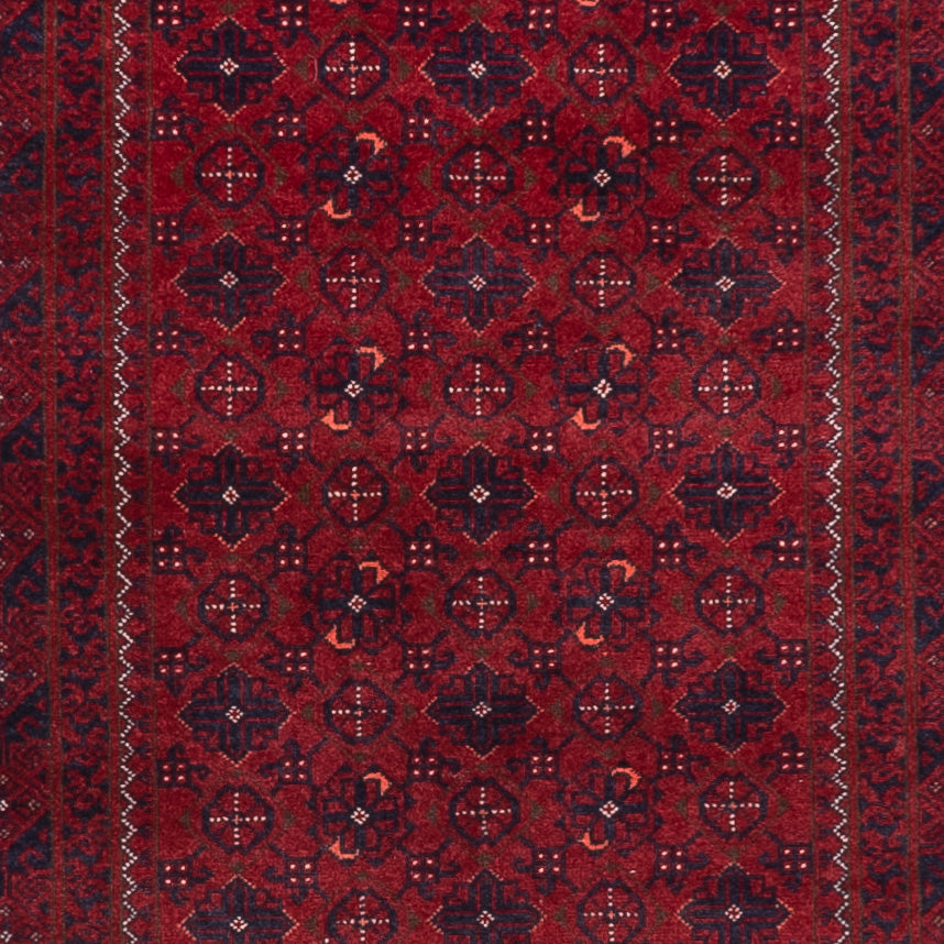 Runner Afghan Rug - 384 x 84 cm - red