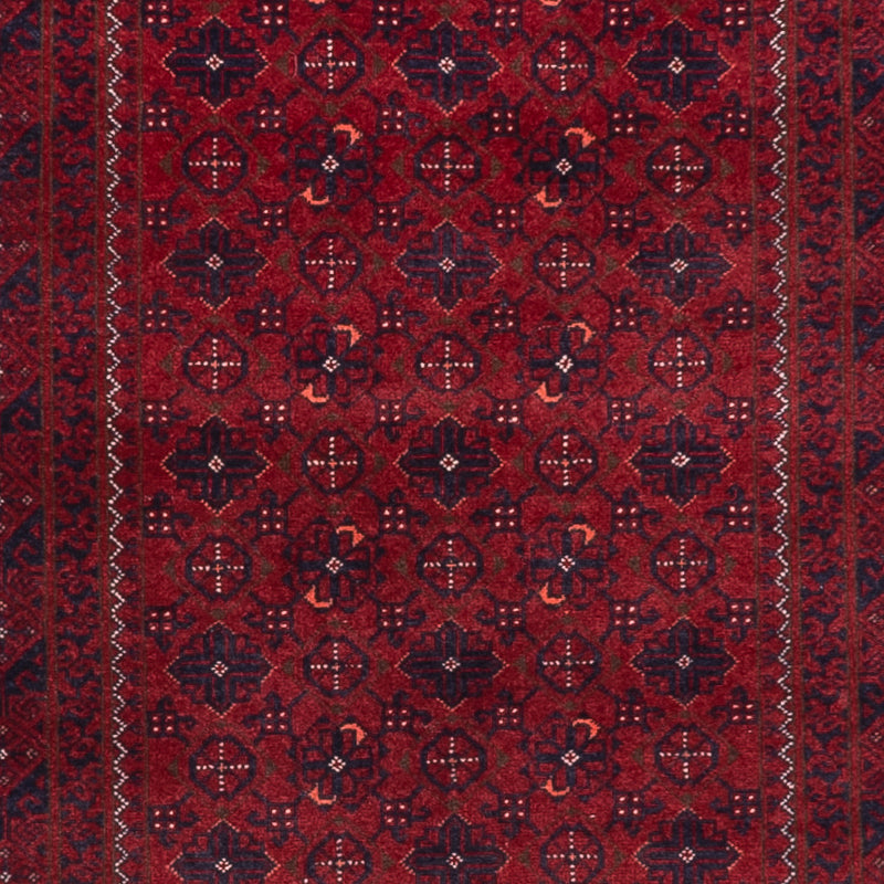 Runner Afghan Rug - 384 x 84 cm - red