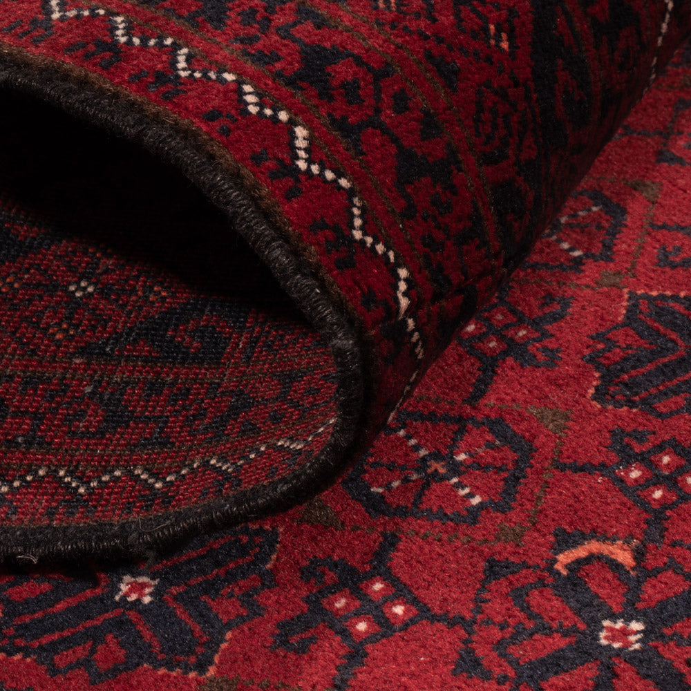 Runner Afghan Rug - 384 x 84 cm - red