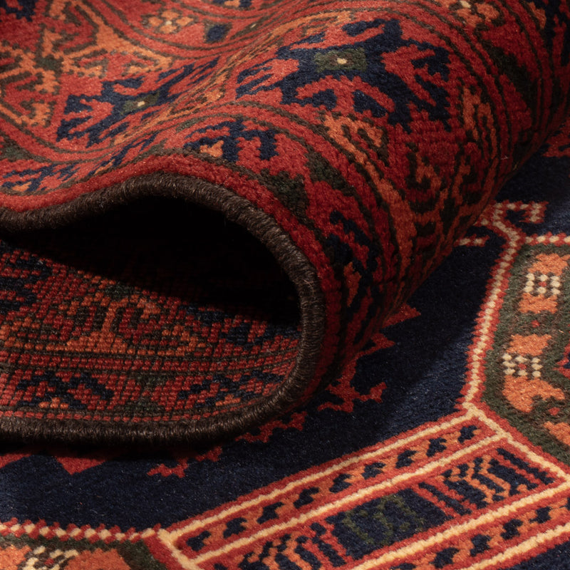 Runner Afghan Rug - 409 x 86 cm - dark beige