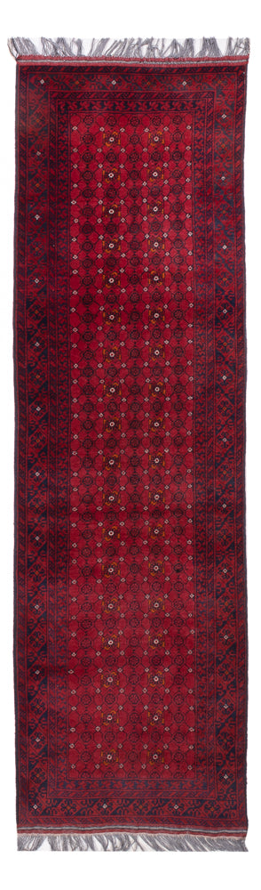 Runner Afghan Rug - Bukhara - 285 x 78 cm - red