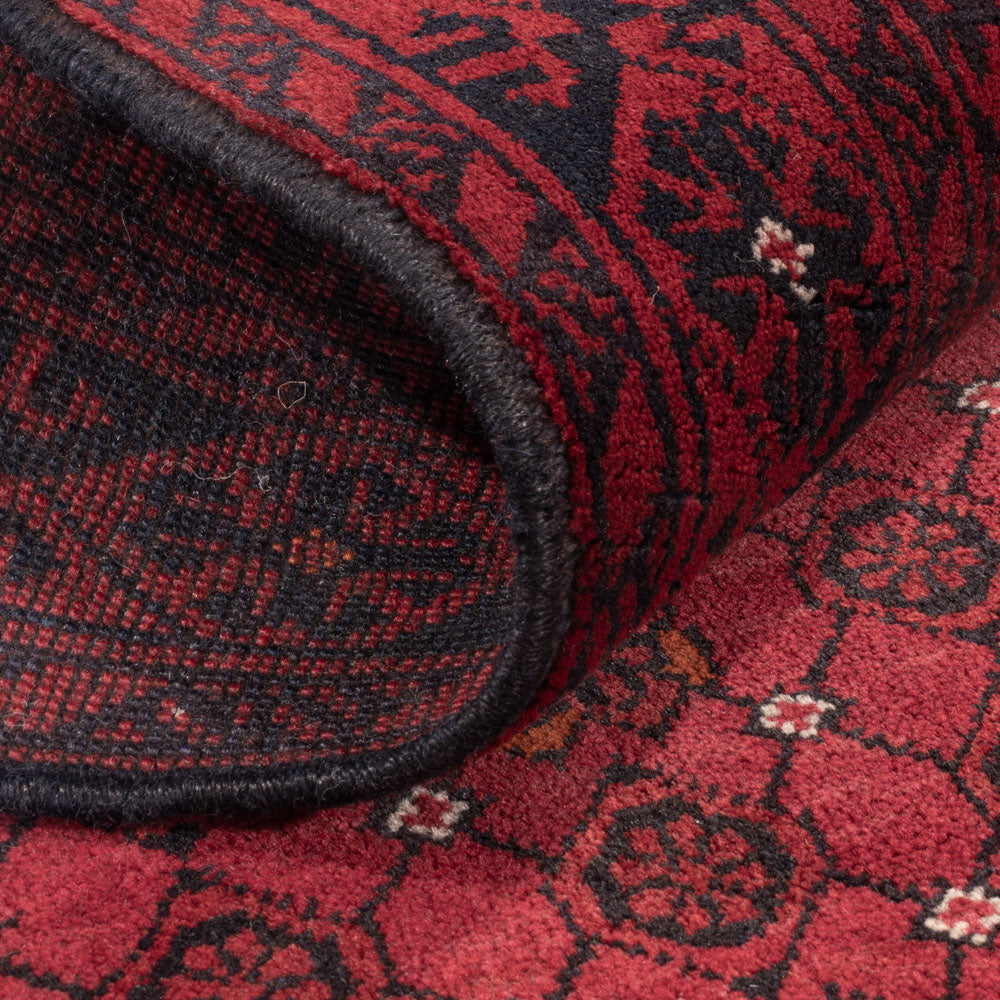 Runner Afghan Rug - Bukhara - 285 x 78 cm - red