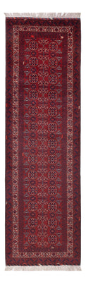 Runner Afghan Rug - Bukhara - 285 x 82 cm - red